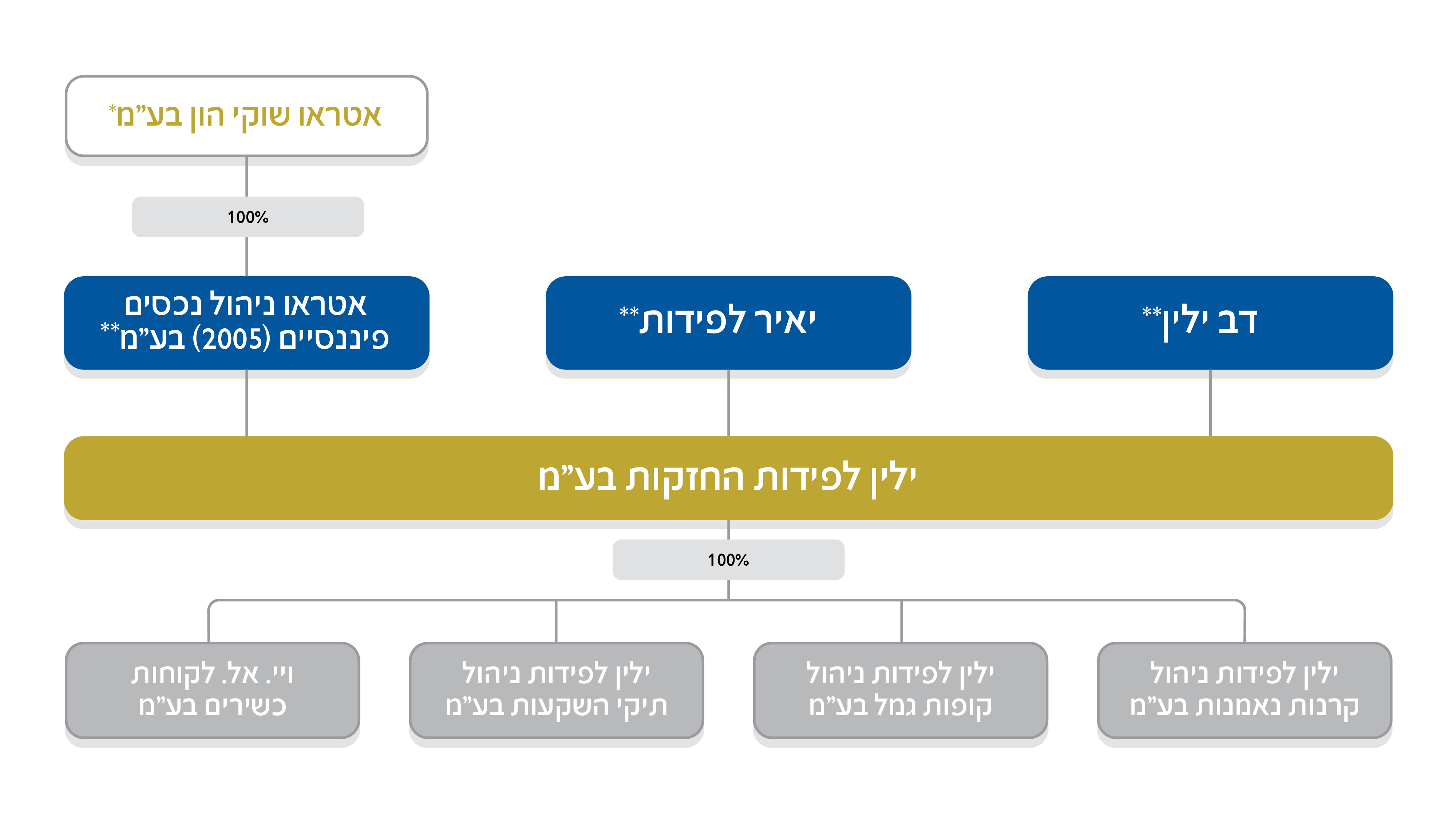 תרשים מבנה אחזקות. תיאור פירוט המבנה מוצג מתחת לתמונה למשתמשים הנעזרים בתוכנה קוראת מסך